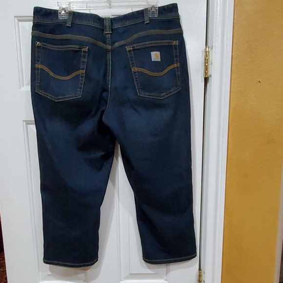 Carhartt Denim Cropped Blue Jeans 14 - Picture 4 of 6